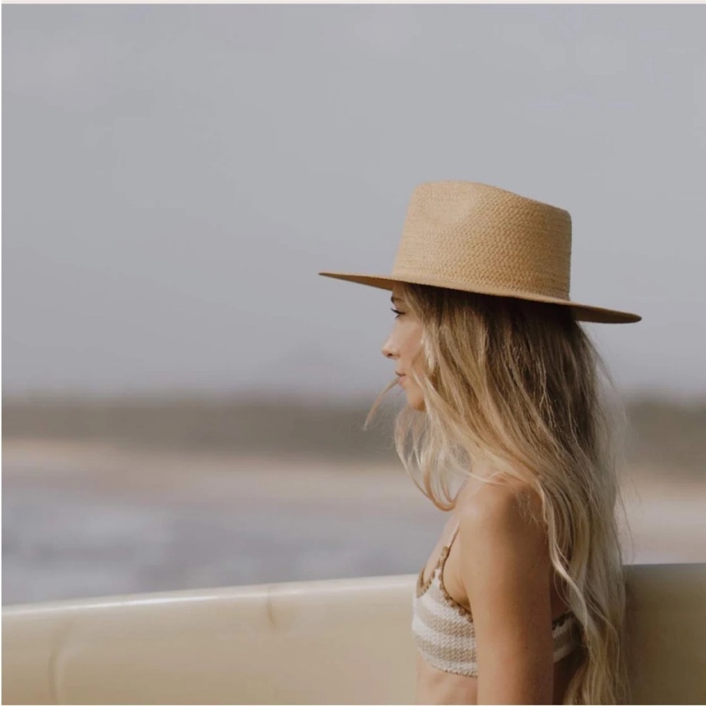 NWT Will + Bear Sawyer Sand Medium Brim Straw Hat Unisex - Picture 3 of 14